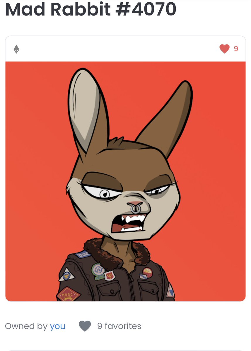 ⚡️ FLASH GIVEAWAY ⚡️

RABBIT ZEUSS IS ON THE LOOSE. Come get this <a href="/MadRabbitsRC/">Mad Rabbits Riot Club 🥕</a> 😤⚡️

RULES
⚡️FOLLOW ME 
⚡️RETWEET
⚡️TAG A 10 

WINNER IN 30 MINUTES SEND THIS ZEUSS FAM ⏳

#NFT #NFTGiveaways #NFTGiveaway #BAYC #MAYC #SACPAC #MRRC
