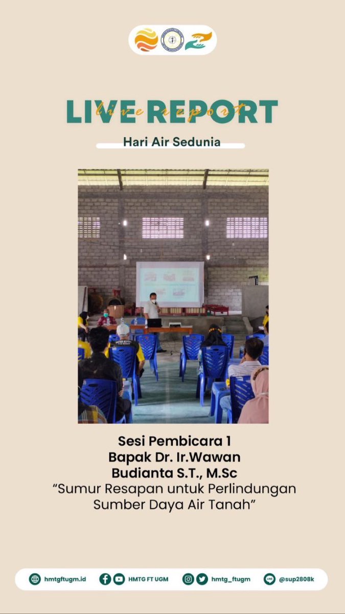 gwwg_ugm's tweet photo. [LIVE REPORT]
WORLDWATERDAY 2022
Groundwater : Make the Invisible Visible

GWWG x HMTG-FT UGM x FKWA

📅 : 24 Maret 2022
📍 : Dusun Mraen

#WorldWaterDay2022 #GROUNDWATER #UNWATER #GWWG #WWD2022 #ugm https://t.co/L44dJ4xFGi