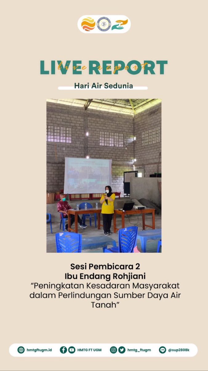 gwwg_ugm's tweet photo. [LIVE REPORT]
WORLDWATERDAY 2022
Groundwater : Make the Invisible Visible

GWWG x HMTG-FT UGM x FKWA

📅 : 24 Maret 2022
📍 : Dusun Mraen

#WorldWaterDay2022 #GROUNDWATER #UNWATER #GWWG #WWD2022 #ugm https://t.co/L44dJ4xFGi