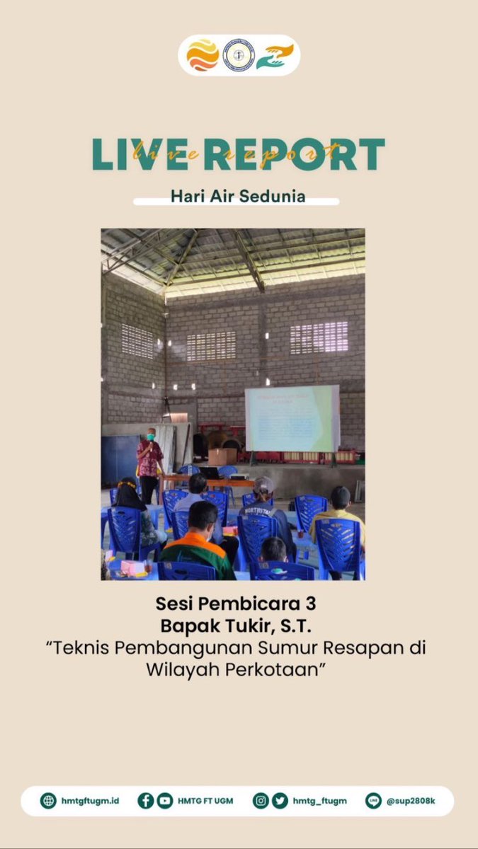 gwwg_ugm's tweet photo. [LIVE REPORT]
WORLDWATERDAY 2022
Groundwater : Make the Invisible Visible

GWWG x HMTG-FT UGM x FKWA

📅 : 24 Maret 2022
📍 : Dusun Mraen

#WorldWaterDay2022 #GROUNDWATER #UNWATER #GWWG #WWD2022 #ugm https://t.co/L44dJ4xFGi