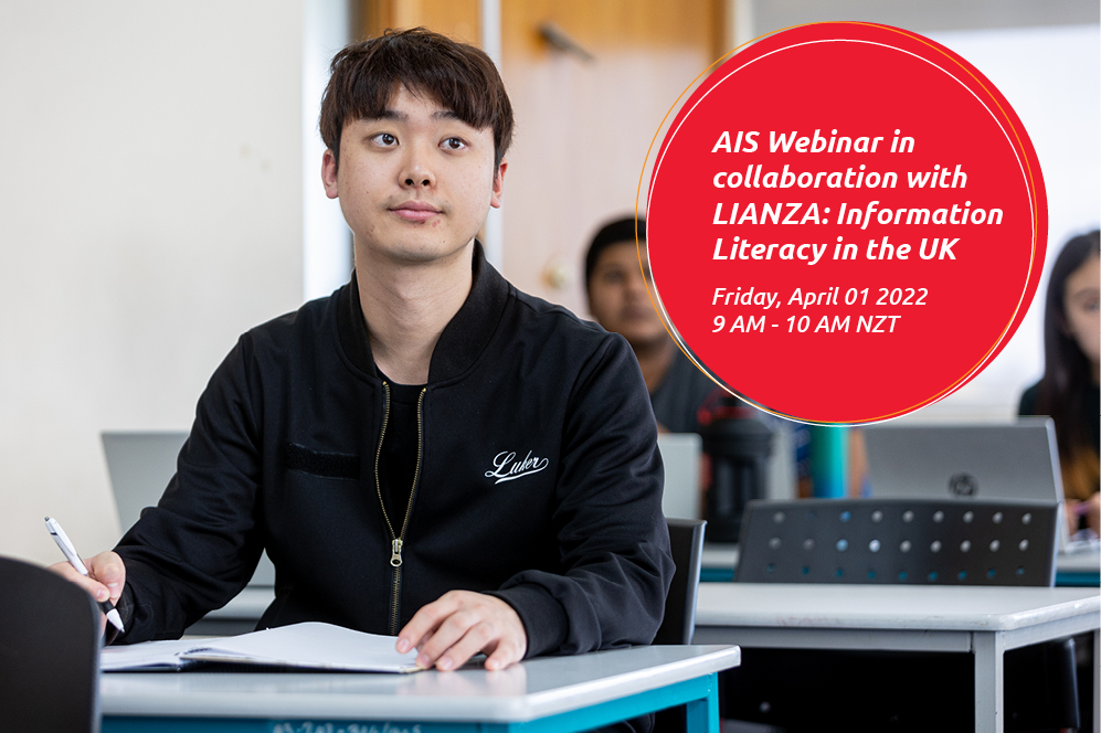 AIS_AucklandNZ's tweet photo. The AIS Library is inviting you to register and attend the webinar. Information Literacy in the UK: The Media and Information Literacy Alliance (MILA) and work of the CILIP Information Literacy Group April 01, 2022, 9 am - 10 am NZT Register at https://t.co/u6ZHRi7Pl1 #studyAIS https://t.co/prIjL6gV9w