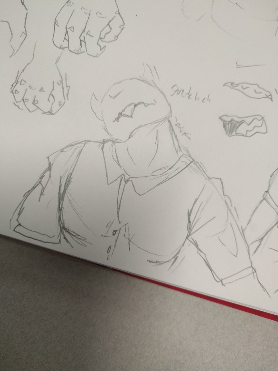 kommander_kitty's tweet image. Cains neck is a lil stiff #traditionalart #customOC #OC #badbusiness