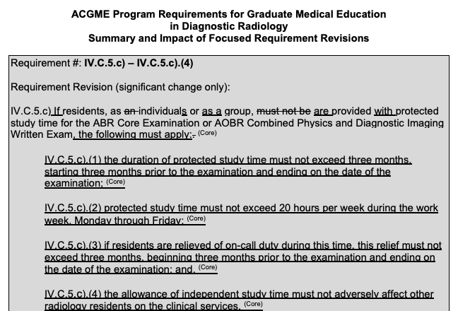 The APDR (@theapdr) on Twitter photo #RadPDs: As at the #AUR22 RRC Update, revisions to resident protected study time for <a href="/ABR_Radiology/">American Board of Radiology</a> Core Exam are under consideration (below & acgme.org/what-we-do/accā¦).Note comment submission time ends March 30. Comments can be sent to dr@acgme.org using comment form on the link. #RadPDs: As at the #AUR22 RRC Update, revisions to resident protected study time for <a href="/ABR_Radiology/">American Board of Radiology</a> Core Exam are under consideration (below & acgme.org/what-we-do/accā¦).Note comment submission time ends March 30. Comments can be sent to dr@acgme.org using comment form on the link.