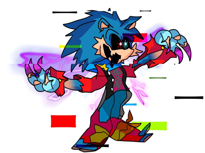 Sonic.EXE form 3 (Sonic EXE/Sally EXE animations) by GstarU on