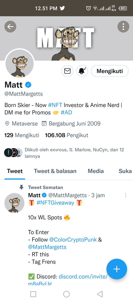 Ancriko1's tweet photo. @MattMargetts Done https://t.co/ut3qMoM14J
