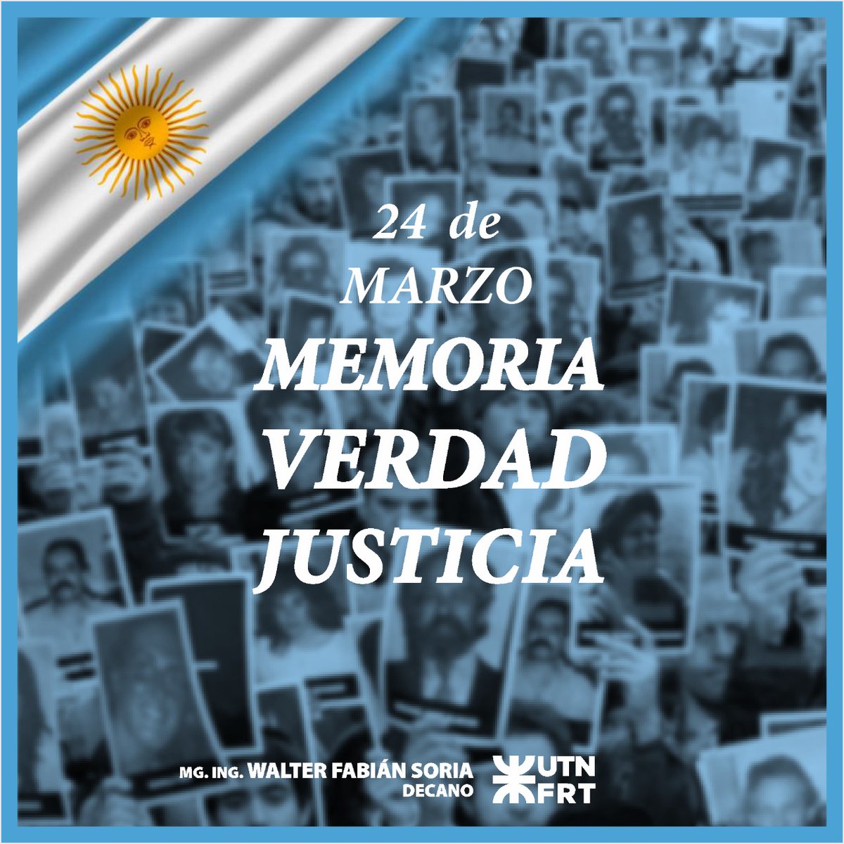 fabiansoriaok's tweet photo. #24DeMarzo #MemoriaVerdadYJusticia #NuncaMas
#UTNFRT #UTN https://t.co/UPu5hPe1ha