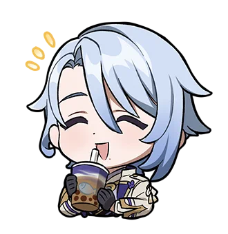 First round of Kamisato Ayato stickers cropped from the official Genshin WeChat 