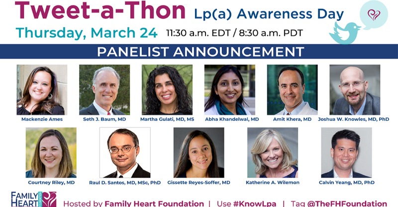 Join our amazing panelists today to chat about elevated Lipoprotein(a). #KnowLpa

@KAWilemon @joshuawknowles @SethJBaumMD @rauldsf_santos  @calvinyeang @dramitkhera @grsoffer @heartdocabha @DrMarthaGulati @CourtRileyMD @mackenzieames