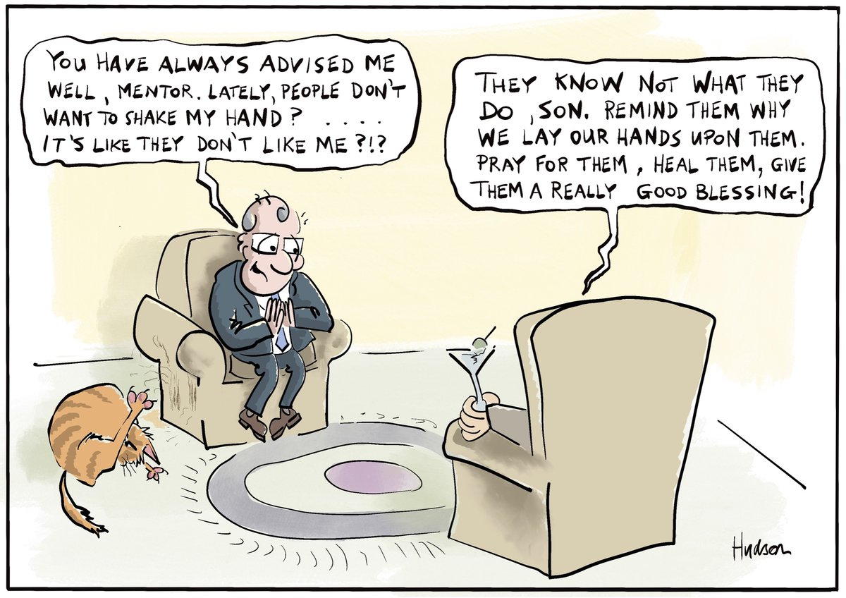 The moral mentor My cartoon for today #auspol #BrianHouston #Hillsong #ScottyFromHillsong #Morrison #moralmentor