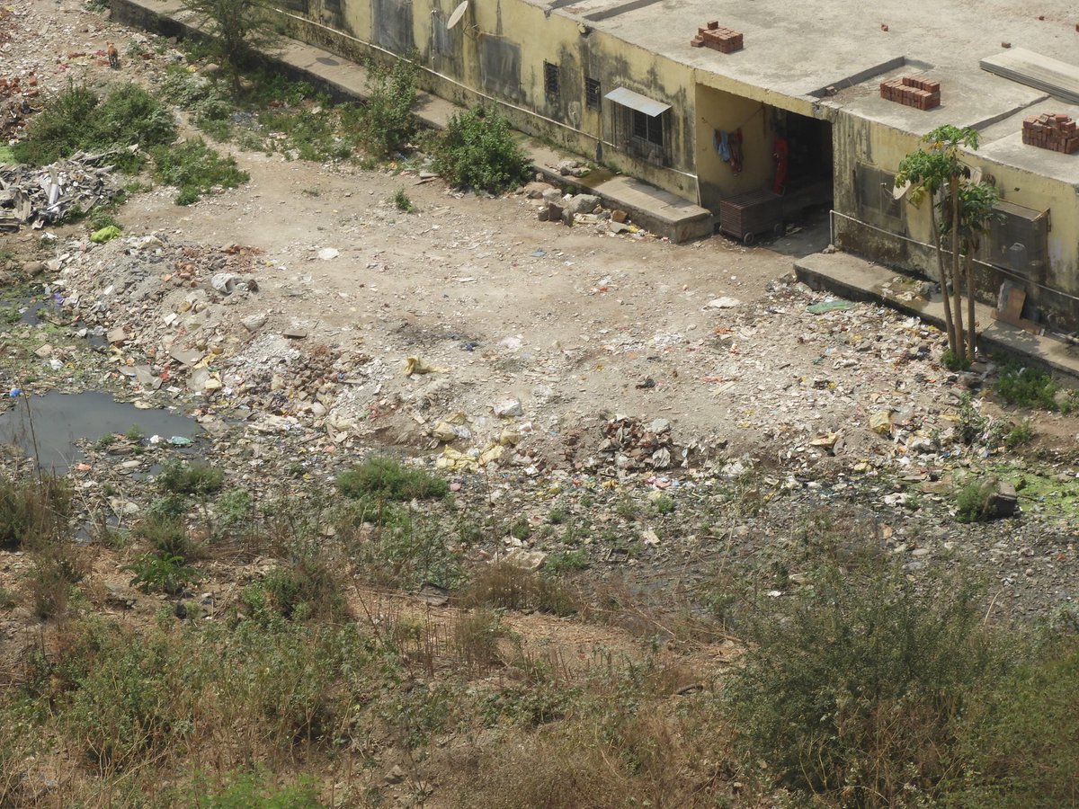 sauravthechamp's tweet photo. @TMCaTweetAway Hi TMC 🙏 - instead of spraying chemical please clean the nullah and take action against illegal dumping/encroachment. More than 800 families of Green World struggling with mosquitoes. #Dengue #SwachhBharat @NMMCCommr https://t.co/NNtRuI7QP0