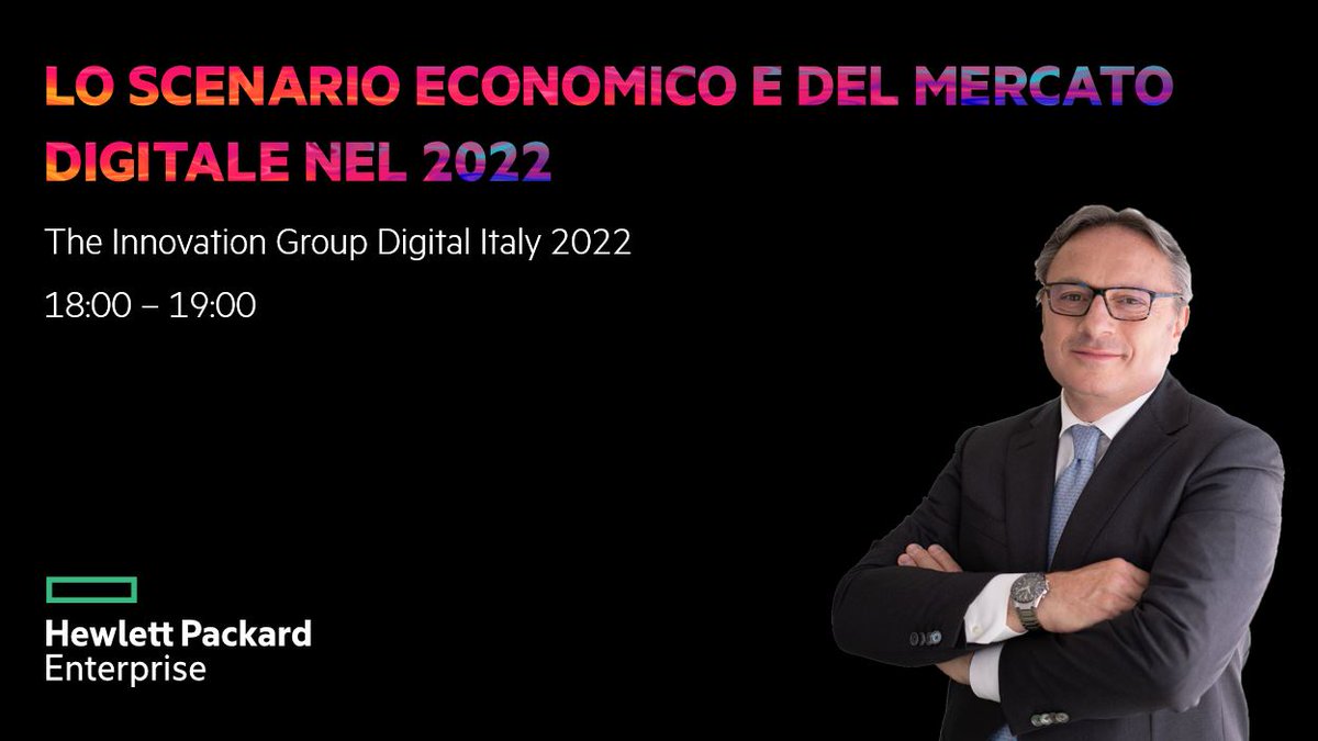 HPE_Italy's tweet image. Alle 18:00 il nostro Presidente e CEO @claudio_bassoli parlerà del #NextGenCloud a &quot;Lo Scenario Economico e del Mercato Digitale nel 2022&quot;, conferenza all&apos;interno del #TIGDIGITALY dedicata a #PNRR e #digitalizzazione dell&apos;Italia. Segui qui: hpe.to/6015KqwLS @TIG_italia