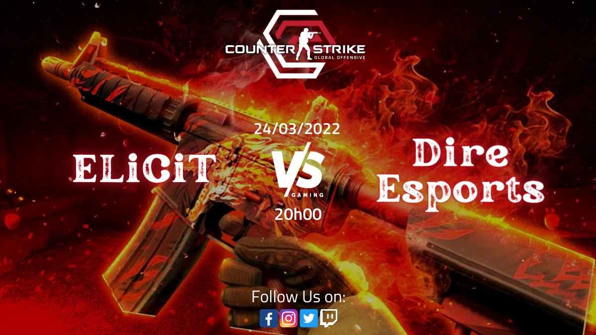 3licitesports's tweet photo. Tonight the guys take on #Dire Esports in the 2022 #VSGL. Good luck to both teams &amp; have fun.🔥
#VSGamingWorld

#csgo #elicit #elicitesports https://t.co/YpmgDLrf5C
