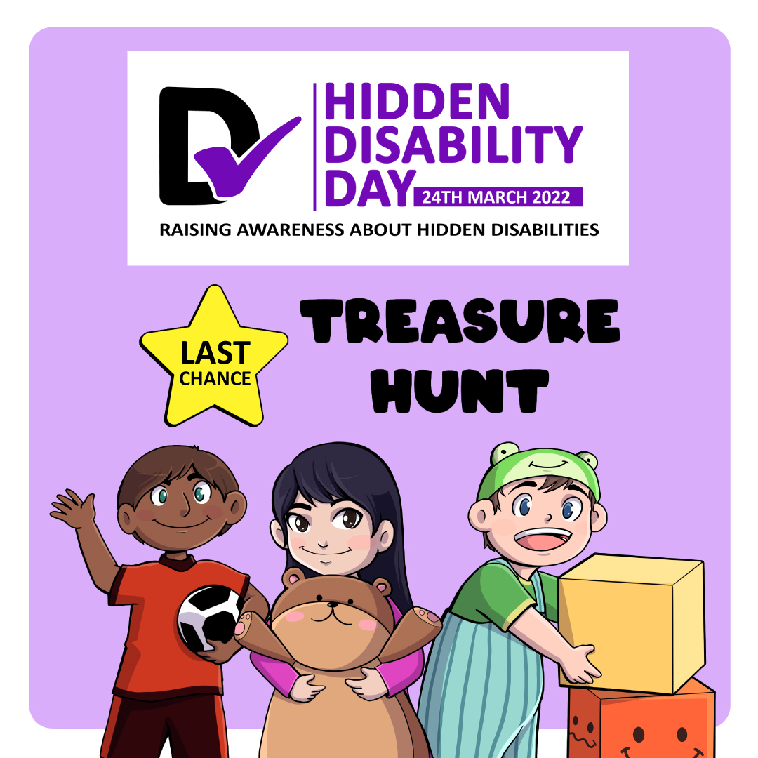 ✨💪🏻 Celebrate Hidden Disability Day 💪🏻✨

Today is your LAST CHANCE to take part in the Dis-Labelled treasure hunt and the chance to take home a £100 Gift Card.

Head to our Ask Me Point to grab your free activity sheet and be entered into the prize draw.