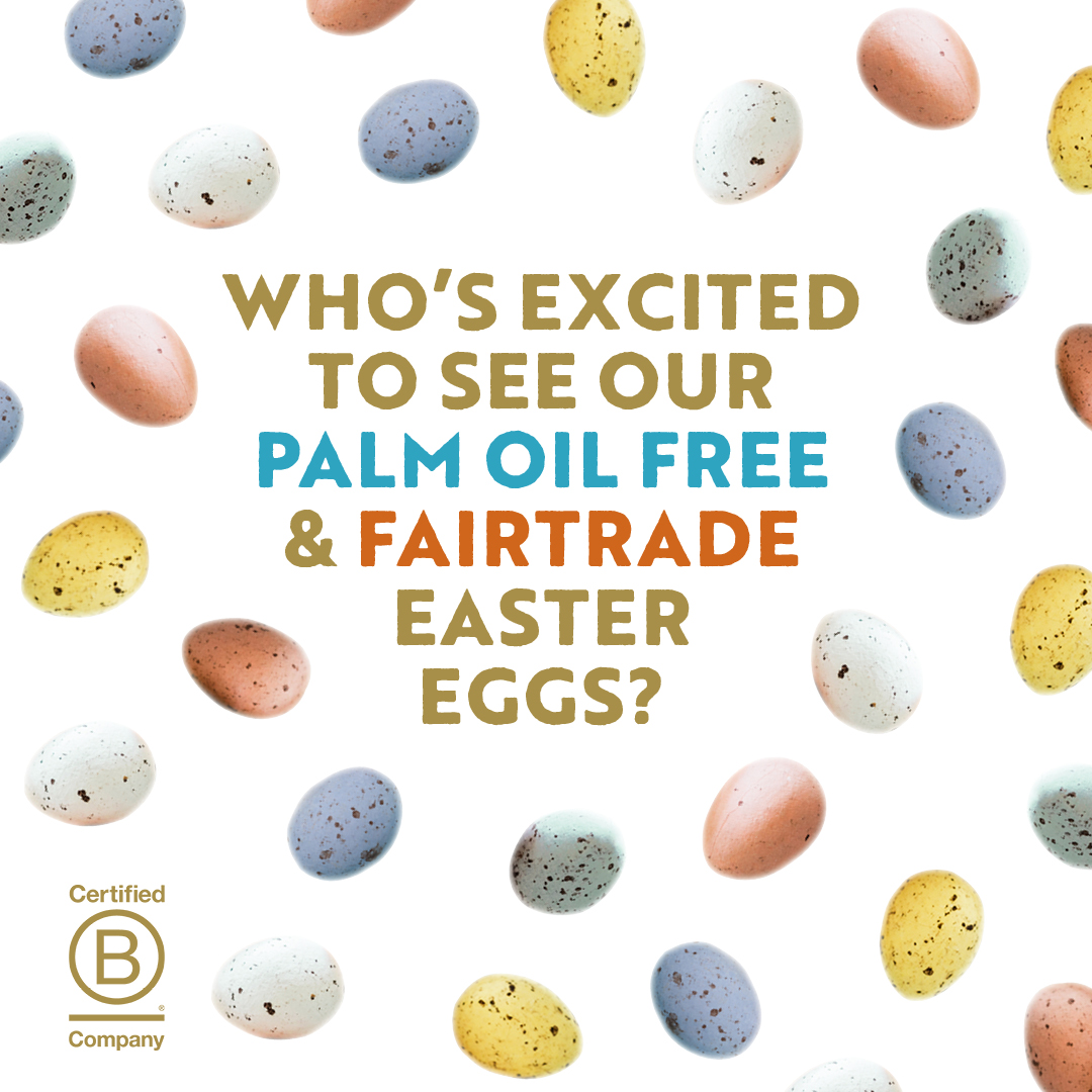 divinechocolate's tweet photo. Hands up, who's excited to see our Easter range? ๐
Keep your eyes peeled ... ๐๐
#plasticfree #palmoilfree #chocolate #bcorp #fairtrade #launch #easter #easterlaunch #sustainable https://t.co/yUymvFOCU8