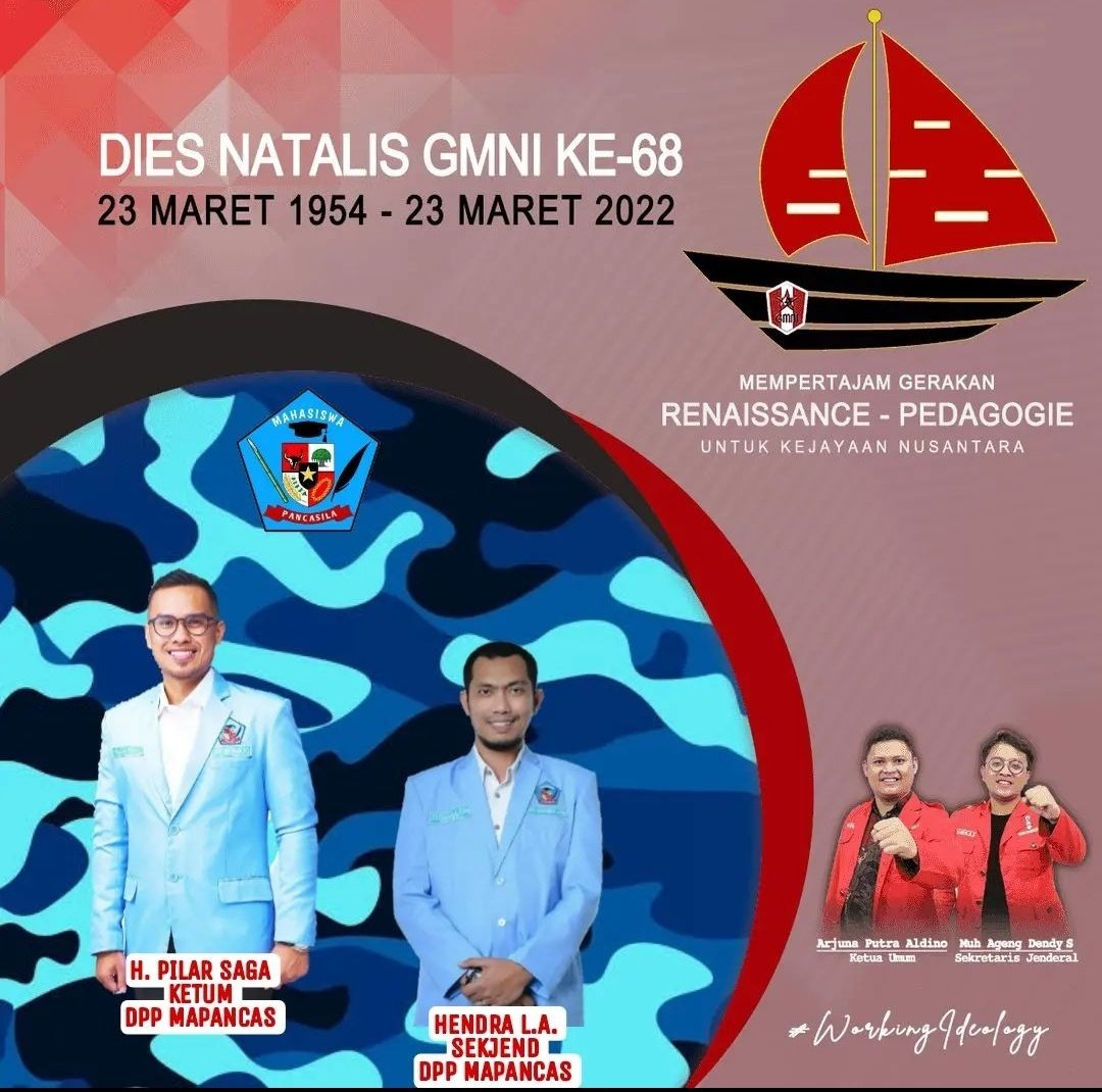 RobyChrist's tweet photo. Terimakasih !
Merdeka! 

#gmni
#gerakanmahasiswanasionalindonesia
#diesnatalisgmnike68 https://t.co/gFg5nU6Vb7
