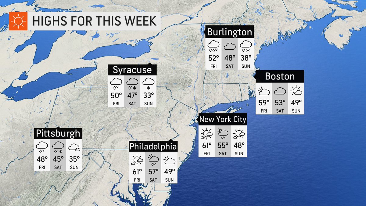MRotellaWx's tweet image. #WhereisSpring ?!? Cool and wet weather will settle into the Northeast over the weekend. Keep those umbrellas handy. Read more here: bit.ly/3NgRdGM @accuweather