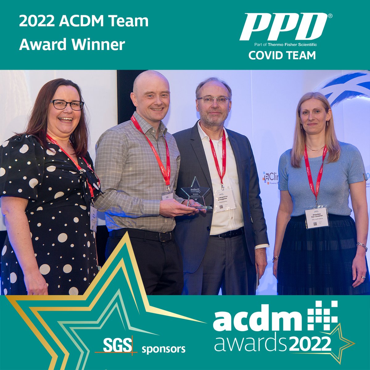 ACDMDataMatters's tweet photo. Congratulations to the @PPDCRO COVID Team for winning the ACDM 2022 Team Excellence in the Management of Clinical Data Award. The Award was presented at #ACDM22 in Edinburgh last week.
Find out more here https://t.co/e6gIsbHs3O
#clinicalresearch https://t.co/JgvDWOGtEY