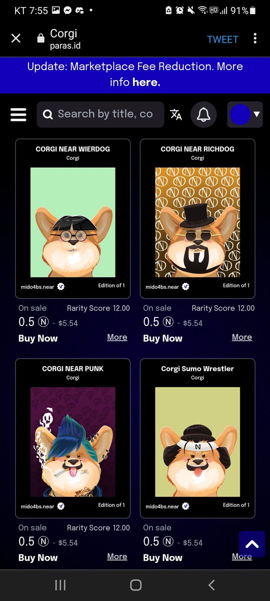 Gm Corgi fam ..cute corgis waiting to be adopted 😍 paras.id/mido4bs.near/c…  
Few cards left ..grab these cuties now
$NEAR
<a href="/yagagiveaway/">❤️ $WELL HANA 🍸 $QBX (💙,🧡)</a>
#NEARProtocol
#NFTartists
#HypeDAO
#NFTartists
#nftcollectors
#NFTCommunity
<a href="/NEARPhilippines/">NEAR Philippines I Create Without Limits</a>
@ParasHQ