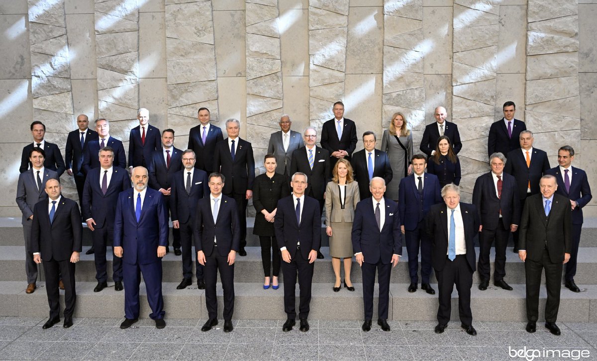 belgiumbe's tweet photo. #NATOsummit | Un grand nombre de chefs d'Etat et de gouvernement se sont rassemblés aujourd'hui au siège de l'OTAN à Bruxelles pour un sommet extraordinaire consacré à la situation en #Ukraine. https://t.co/FwfjYAZYgy
