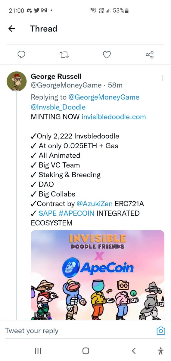 Arcade_Hound's tweet photo. WRNING SCAMMER ALERT!!!
@TwitterSafety &amp; @BoredApeYC Please can everyone report and block @GeorgeMoneyGame he has been openly shilling rug projects, He does ZERO due diligence for his community.. and after it rugs he removes the post and blocks anyone who tries to warn people.. https://t.co/p44OptHxXf