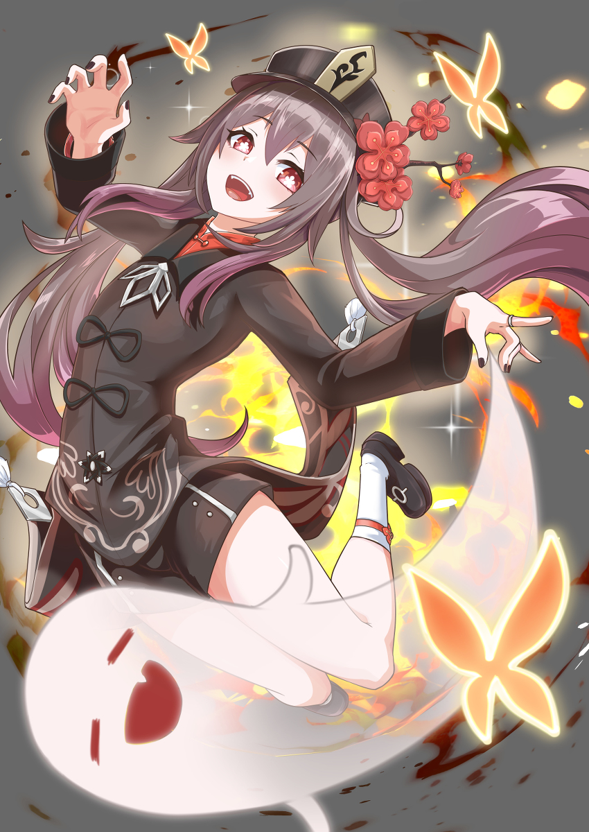 胡桃「胡桃! #原神 #胡桃 #胡桃(原神)  」|たちのイラスト