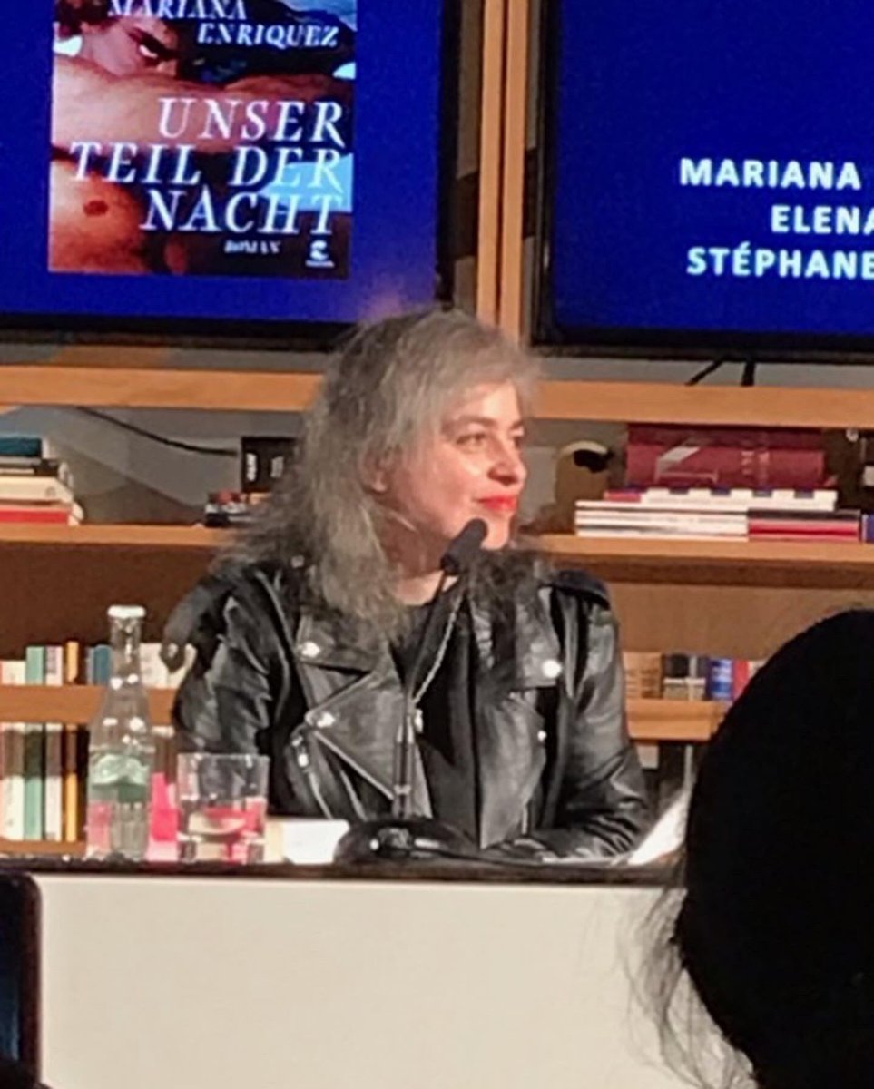 josera3000's tweet photo. Ayer, con la gran @LaEnriquez1973 presentando “Nuestra parte de la noche”, su última novela, en la #LiteraturHausFrankfurt https://t.co/G1HC9mtAQh