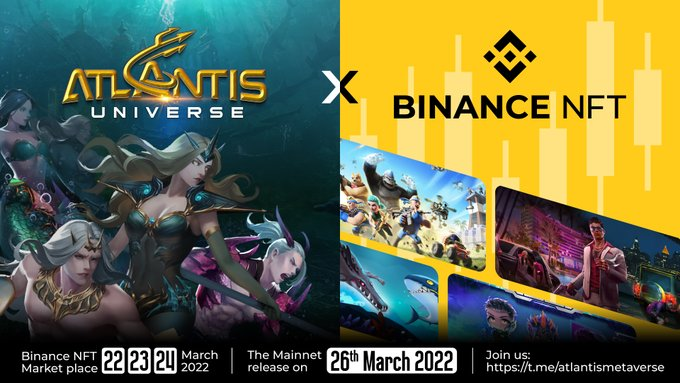 Smart_NFT_News's tweet photo. 🎉 A Metaverse #Gamefi project @Atlantis_TW Mainnet will go LIVE! on March 26!
🎆 #AtlantisMetaverse's first Genesis NFTs collection sale is now LIVE! on @TheBinanceNFT
🔽INFO
https://t.co/jkxN4u2635
#SNN1 #NFT https://t.co/ArrvOPvatp