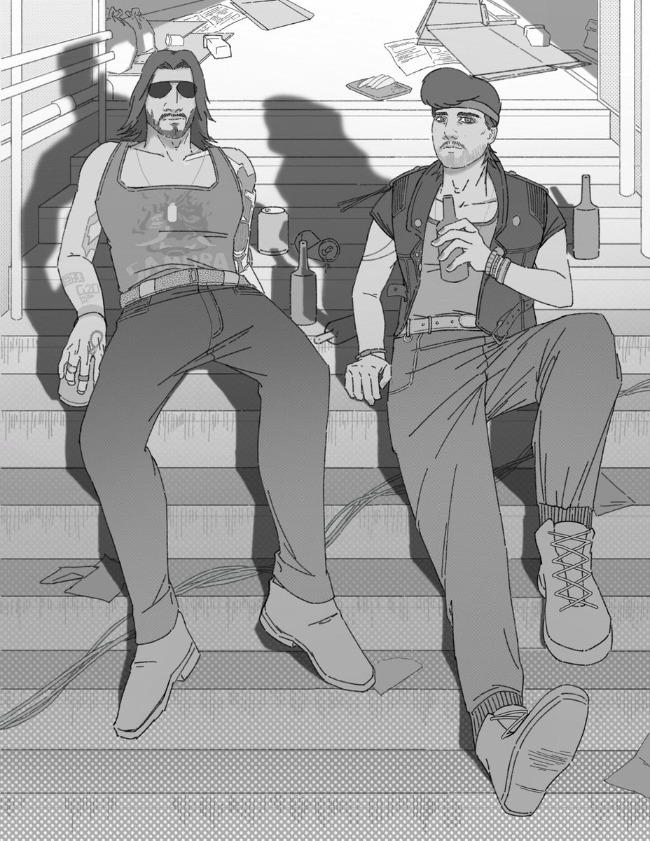 leiyesi3's tweet photo. old days 
#JonnySilverhand #KerryEurodean #Cyberpunk2077 https://t.co/OxLZr9NeR5