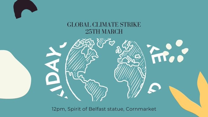 Global Learning Schools NI (@glpni) on Twitter photo A reminder that there is a Global Climate Strike tomorrow, 25 March 2022. In Belfast, the assembly point is Cornmarket at 12.00pm. There are also events in Ballymena and Derry. Visit: fridaysforfuture.org/action-map/map/ #ClimateCrisis #ClimateActionNow
<a href="/Fridays4future/">Fridays For Future</a> <a href="/GretaThunberg/">Greta Thunberg</a> A reminder that there is a Global Climate Strike tomorrow, 25 March 2022. In Belfast, the assembly point is Cornmarket at 12.00pm. There are also events in Ballymena and Derry. Visit: fridaysforfuture.org/action-map/map/ #ClimateCrisis #ClimateActionNow
<a href="/Fridays4future/">Fridays For Future</a> <a href="/GretaThunberg/">Greta Thunberg</a>
