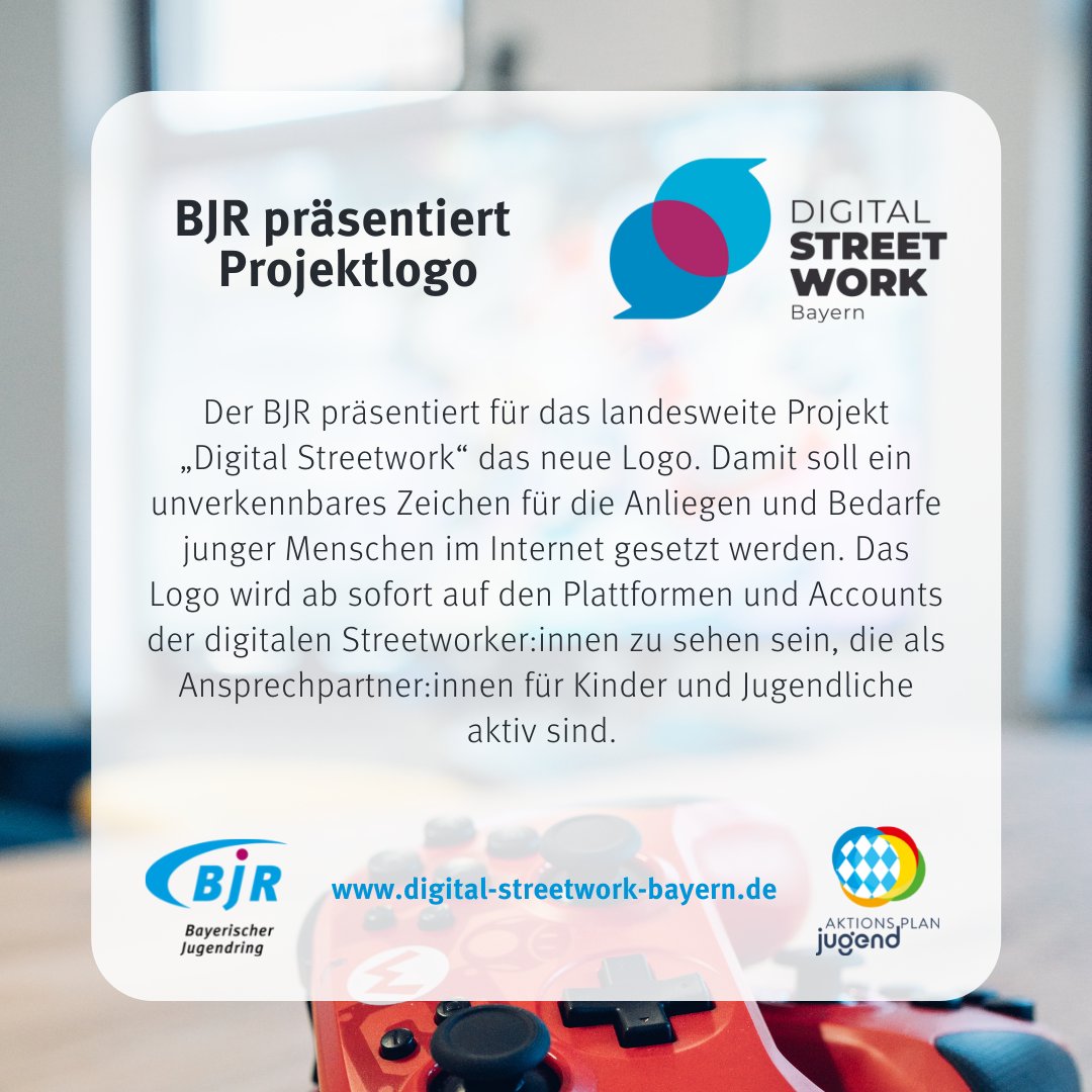 _BJR_'s tweet photo. Der BJR präsentiert das #Logo im Projekt #digitalstreetwork: Mit seinen starken Farbkontrasten und stilisierten Chatblasen verdeutlicht das #Logo den intensiven #Austausch, der bereits jetzt auf verschiedenen Plattformen und zu allen Lebenslagen und Bereichen stattfindet. https://t.co/RZ0TDyXP0x