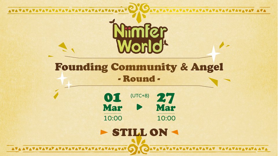 niimfer_world's tweet photo. 📣The Founding Community &amp; Angel  Round is ON GOING!

🔹Am I on the list?:  https://t.co/avXso9ljol
🔹NIMF Token Price for this round: $0.075USD/NIMF
🔹Where to Purchase?https://t.co/pN4WKo1yxC
🔹How to Purchase?: https://t.co/T1dChvGIyb
🔹When? ~ 27 MAR, 2022 02:00(UTC) https://t.co/3Dj7hjKdgb