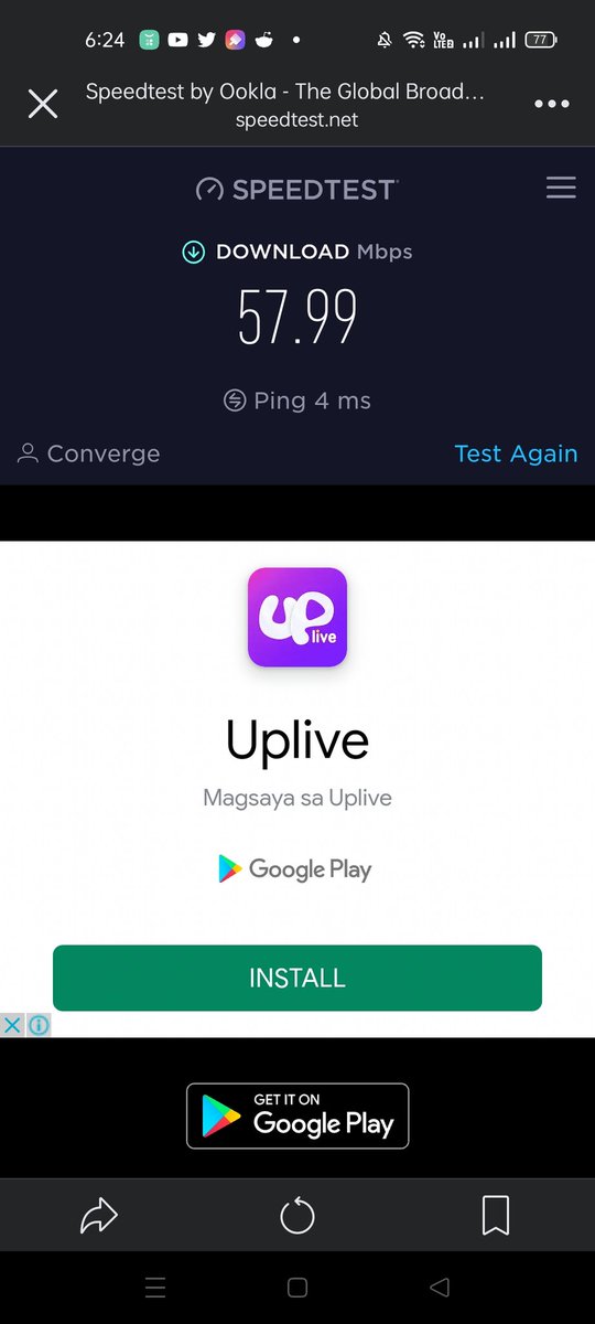 melocaliwagan's tweet photo. #fastestspeedtest
#converge https://t.co/EuYvSaEgaj