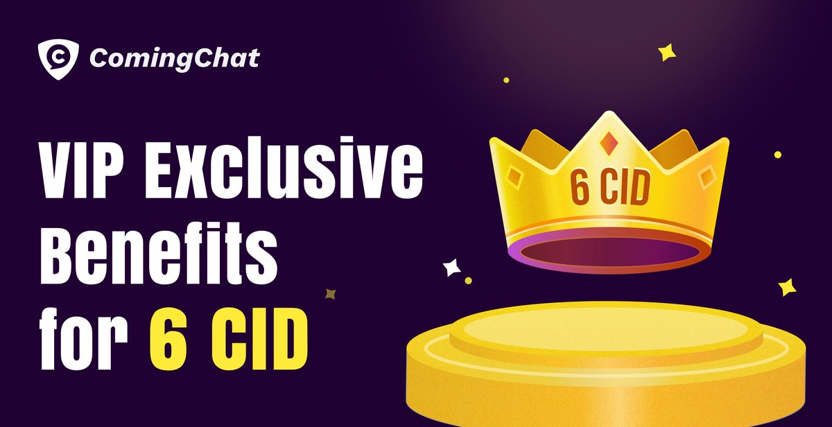 ComingChatApp's tweet photo. 🚀Get ready to be treated almost like a celebrity 👑

The 6 CID #VIP club advantages are now open for exclusive benefits for 6 CID users.
🎁Get the newest information and biggest airdrops for being a 6 digit #CID owner.

Join the VIP Club Now:
https://t.co/XLYm8COKxm https://t.co/14sWtxsnwU