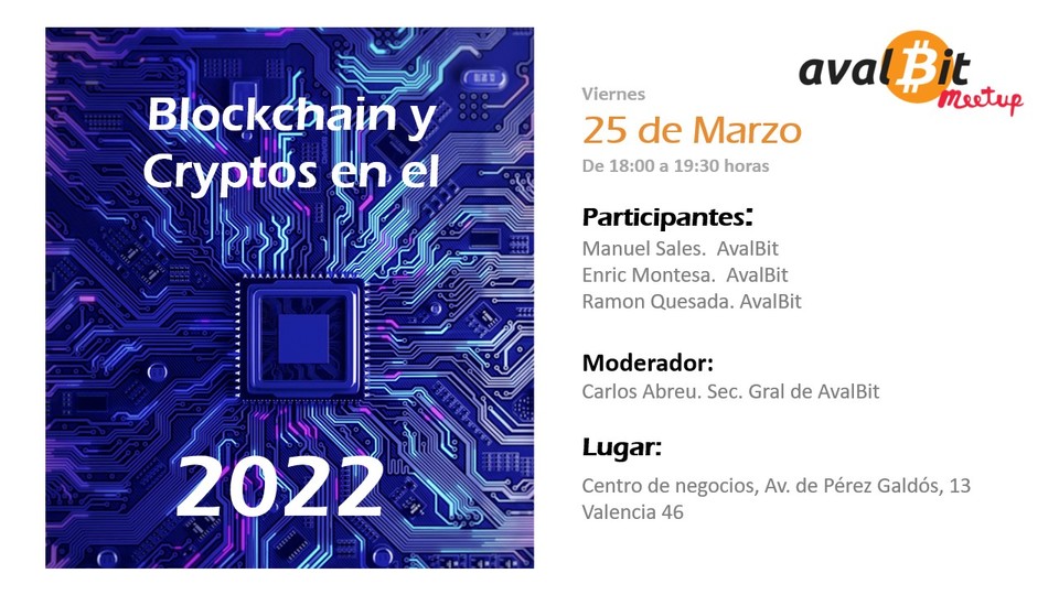 avalBit's tweet photo. Este Viernes 25 de Marzo retomamos nuestros encuentros presenciales, esta vez abordando la situación en el 2022 de las Blockchains y Criptomonedas. Al terminar disfrutaremos juntos de unas bebidas y picoteo cortesía de AvalBit. ¡Los esperamos! #AvalBit https://t.co/xvOGbSpquA https://t.co/OsRrqXVka3