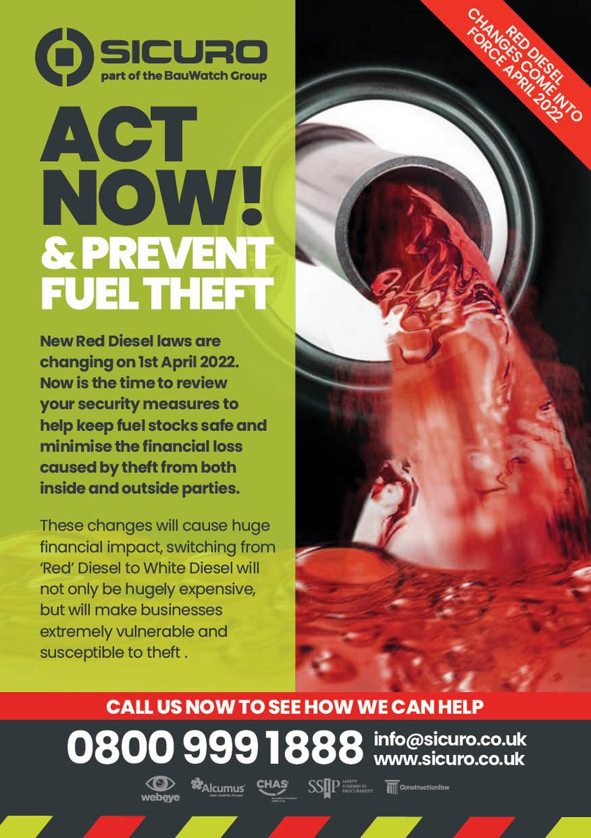 Is your site secure? Worried about Diesel theft? 
Contact us today for a FREE site assessment and a NO obligation quotation on 0800 9991888 
#dieseltheft #sitesecurity #cctvtowers #cctvsystem #temporarysecurity