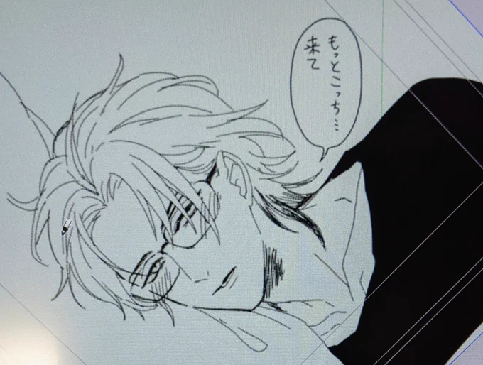 仕事の原稿の上にらくがき…はやく七マリ描かせろ…私の手よはやく仕事して。 