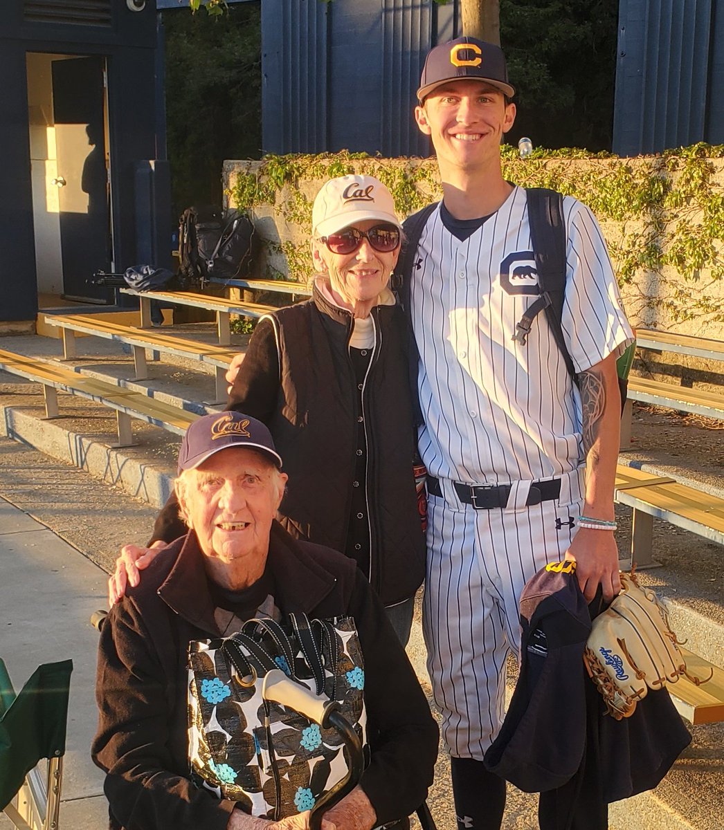 My biggest Day One fans came out for my first Cal Bears Start. Thank you for always being there for me Grandma and Grandpa.... @CalBaseball #gobears