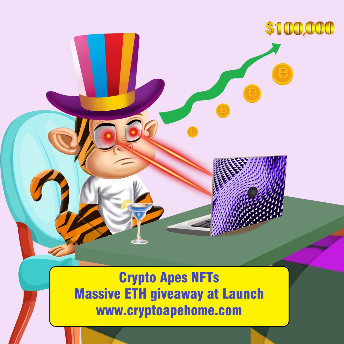Crypto_ApeNFT's tweet photo. @Coinbase_NFT Crypto Apes are 7,777 algorithmically generated images as a tribute to all the Crypto believers.

https://t.co/G50YMKUojG
https://t.co/w89zzbN1oS

#nfts #nft #NFTCommunity #NFTProject 
#bitcoin #Ethereum #BTC #nftart #digitalart #opensea #Coinbase https://t.co/SXtigbLBsU