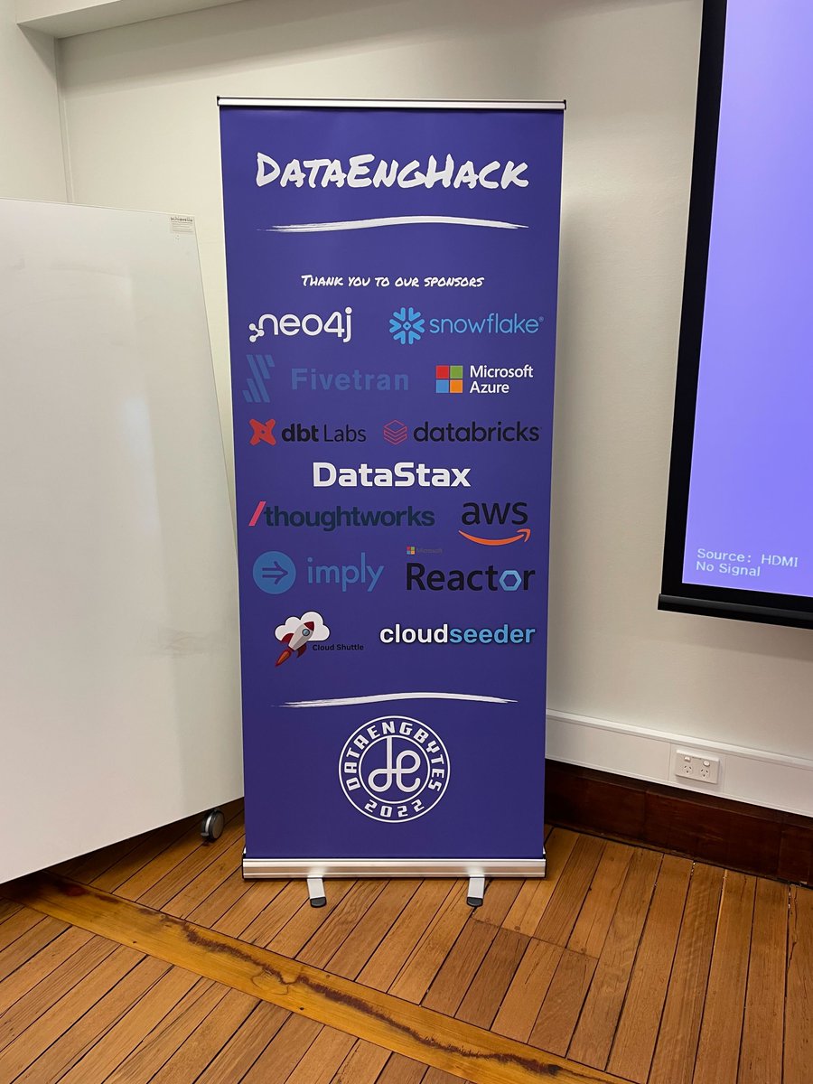 DataEngMeetup's tweet photo. Nearly ready to start at the Sydney #DataEng meetup! #dataengineering

You can catch all the action on our YouTube channel in 40 minutes:
https://t.co/ti1kXVeCaf https://t.co/Sa8PKPak7w
