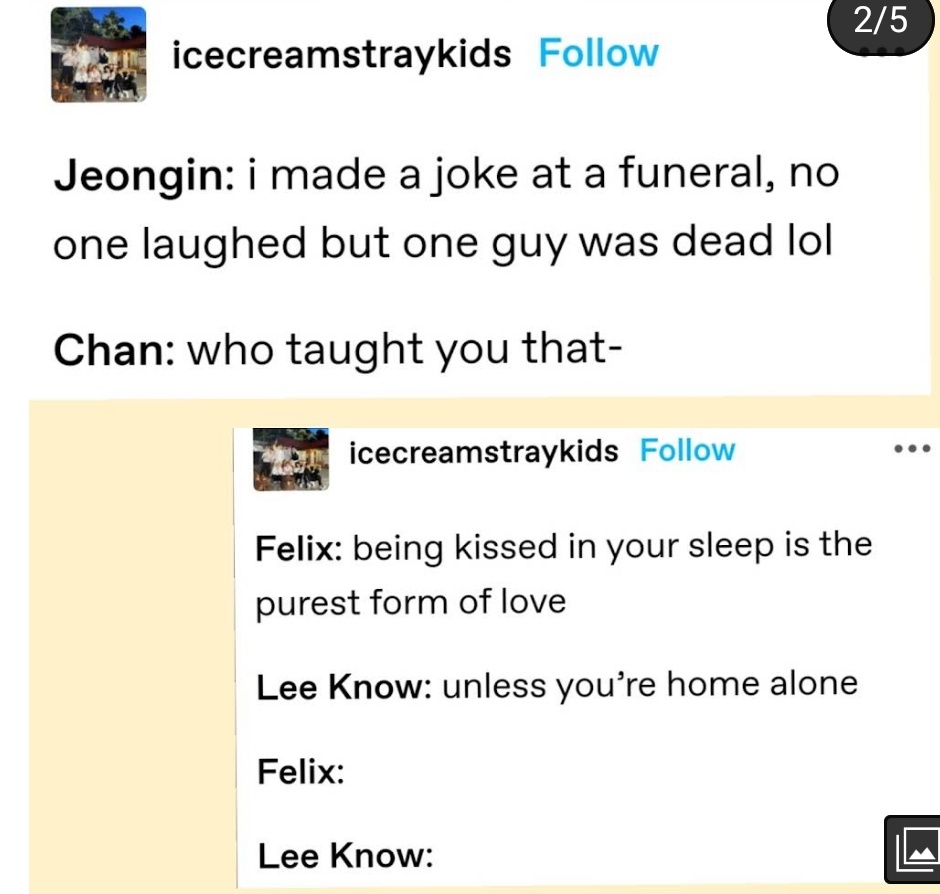 yeetingskz's tweet photo. @rbbokari im not sure if these count as skz memes but u have a huge collection of skz incorrect quotes and i find them very funny at times jandjsnd https://t.co/O9XeMiV7BZ