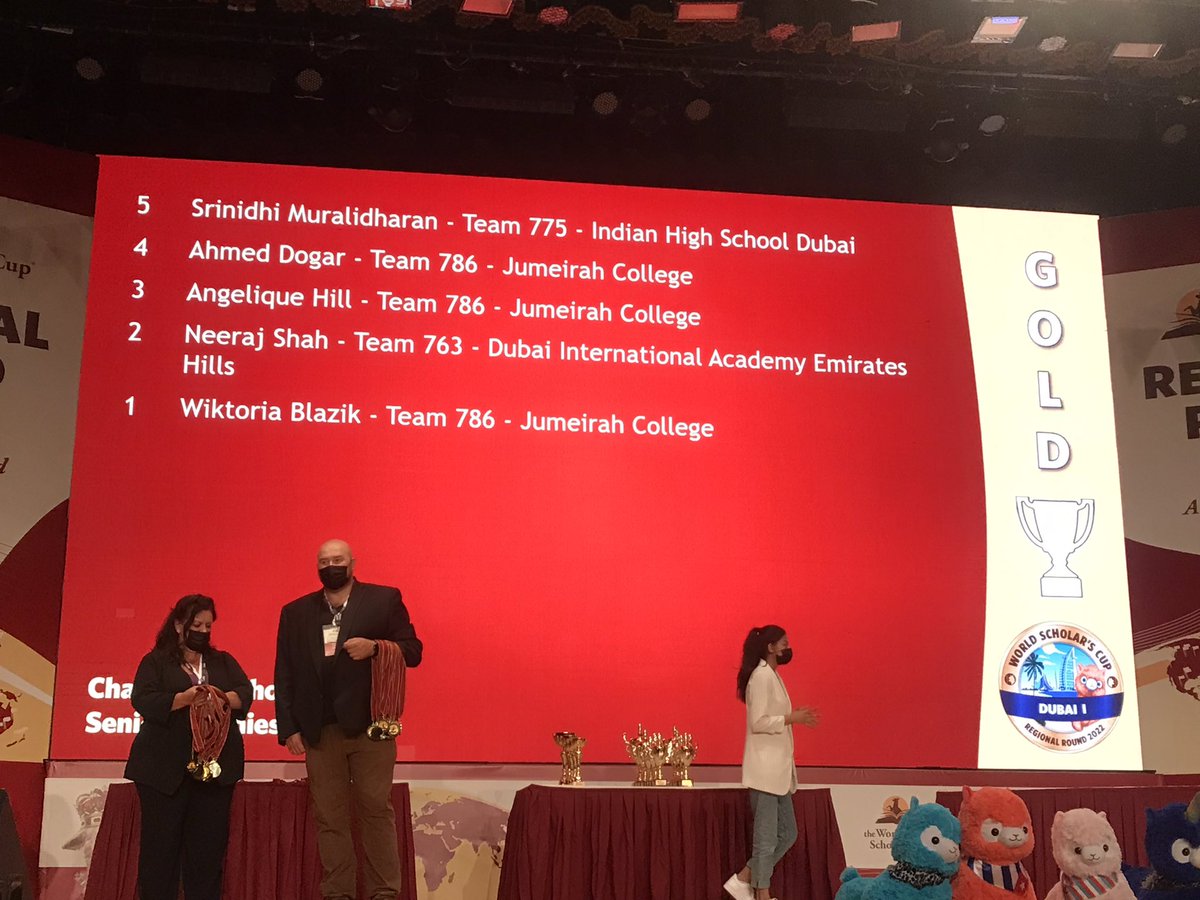 DIASS students win gold in every category at the Regional Round of the World Scholar’s Cup! That’s 2 trophies, 19 gold medals and 16 silver medals won by just 6 students. 
Neeraj Shah won the trophy for the second place in the Overall Student Category! #DIADreamInspireAchieve