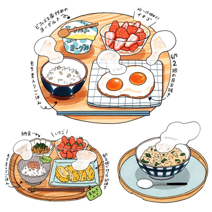 食べ物イラストのtwitter漫画作品