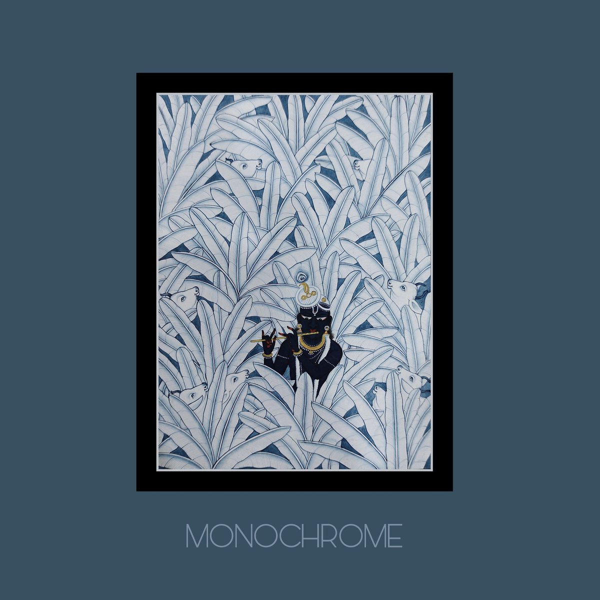 ArtsDarshanam's tweet photo. #beige #blue #unframed #office #artdeco #religious #vertical #folkoutsider #indianpainting #monochrome #pichwai #krishna #modernart #homedecor #interiors https://t.co/5ZAUnIzwHC