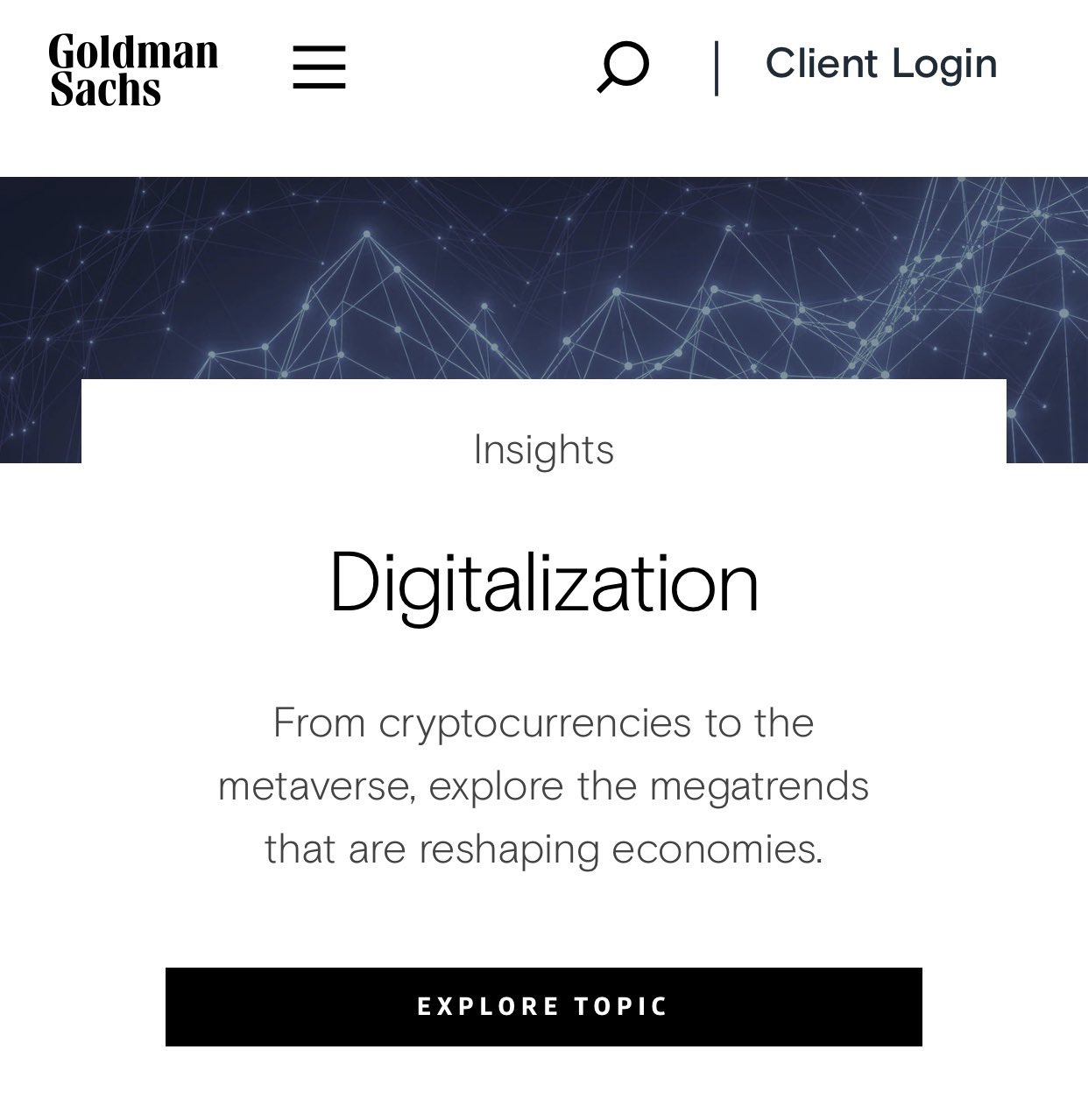 Goldman Sachs rocky road from bashing crypto to promoting it on its homepage