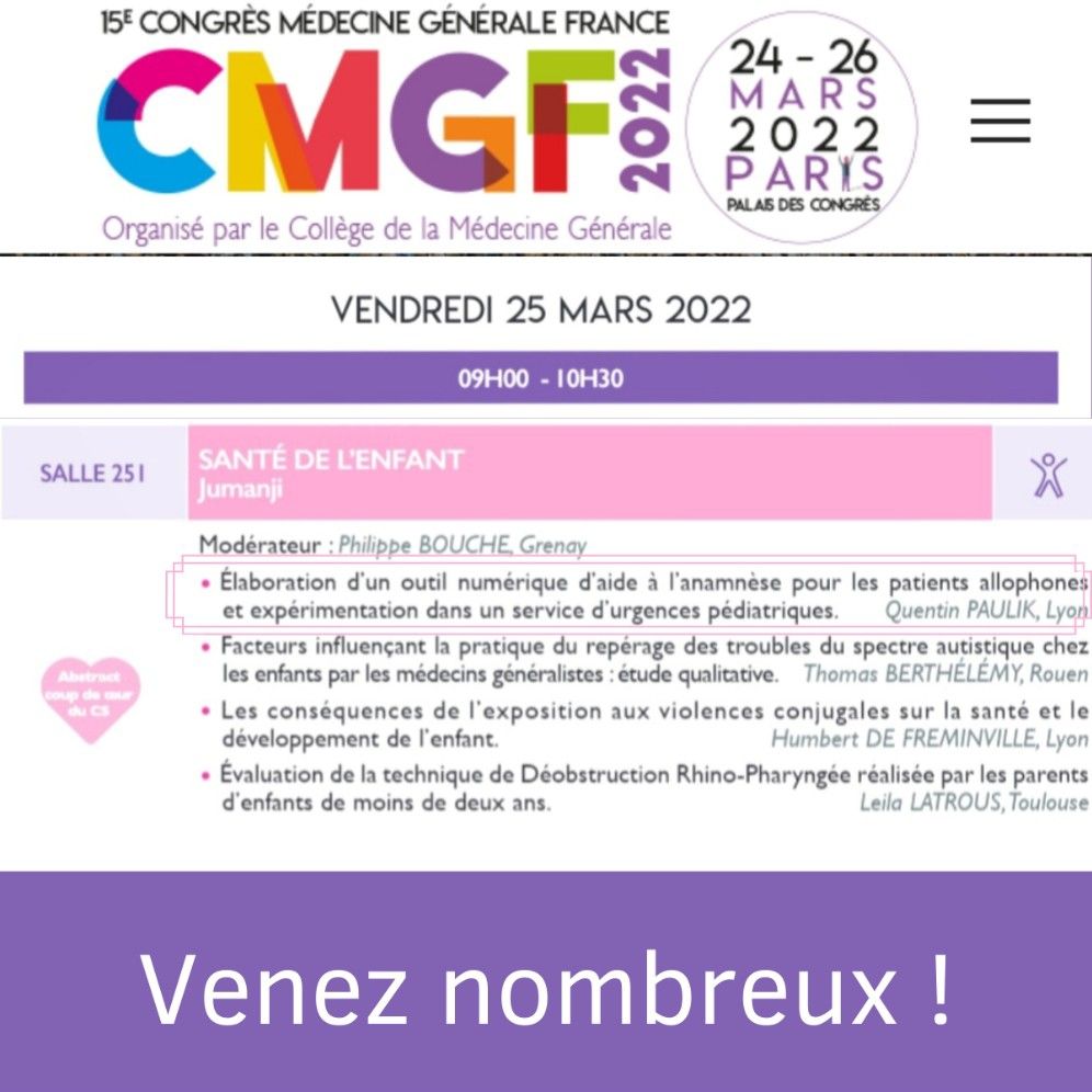 marti_trad's tweet photo. Aujourd'hui débute le @CMGF_Congres, où nous aurons l'occasion de présenter Marti par une communication orale lors de la session santé de l'enfant vendredi matin !
Nous vous attendons nombreux pour répondre à vos questions 😊
#médecine #medtech #santé #medicalstudent https://t.co/o03IW7q9oB