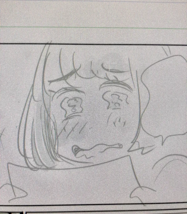 ラフではまだ可愛かったのに、本番でブサイクにされる主人公。

#古オタクの恋わずらい 