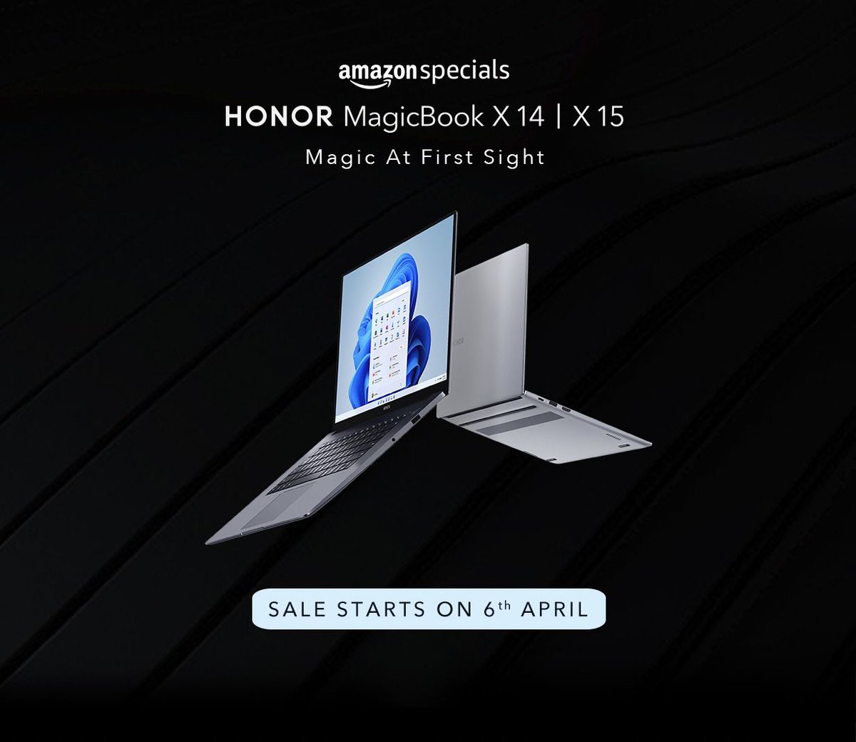imumerateeq's tweet photo. Honor MagicBook X 14 &amp; X15 has a Premium Aluminium Metal Body which makes this laptop look as good as it performs.  Sales start from 6th April. Stay tuned! #MagicAtFirstSight #MagicBook @psavindia https://t.co/if5Ppxic3Y https://t.co/CCsW5Zv8mN