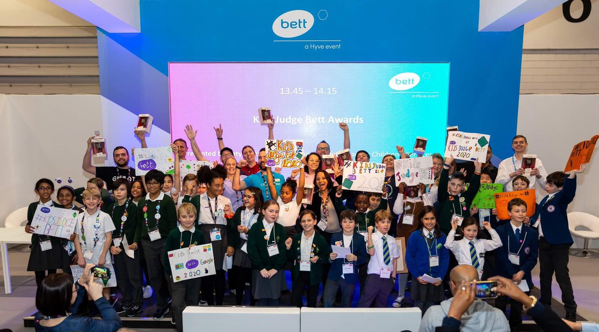 🏆 #KidsJudgeBett at @Bett_show

Underway for a seventh year! This student led event, is running all week at #Bett2022, with final judging by students from schools from across England on Friday.

👉 uk.bettshow.com/kids-judge-bett

Schools - send ideas for the shortlist to @katypotts.