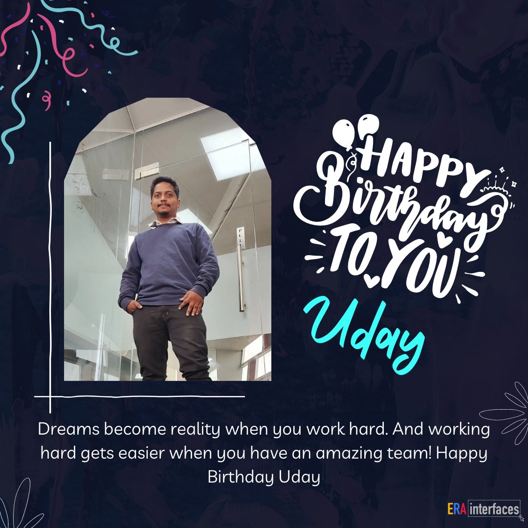 erainterfaces's tweet photo. Happiest Birthday wishes, Uday
#birthdaywishes #birthdayboy #erainterfaces https://t.co/NHegdWduYK