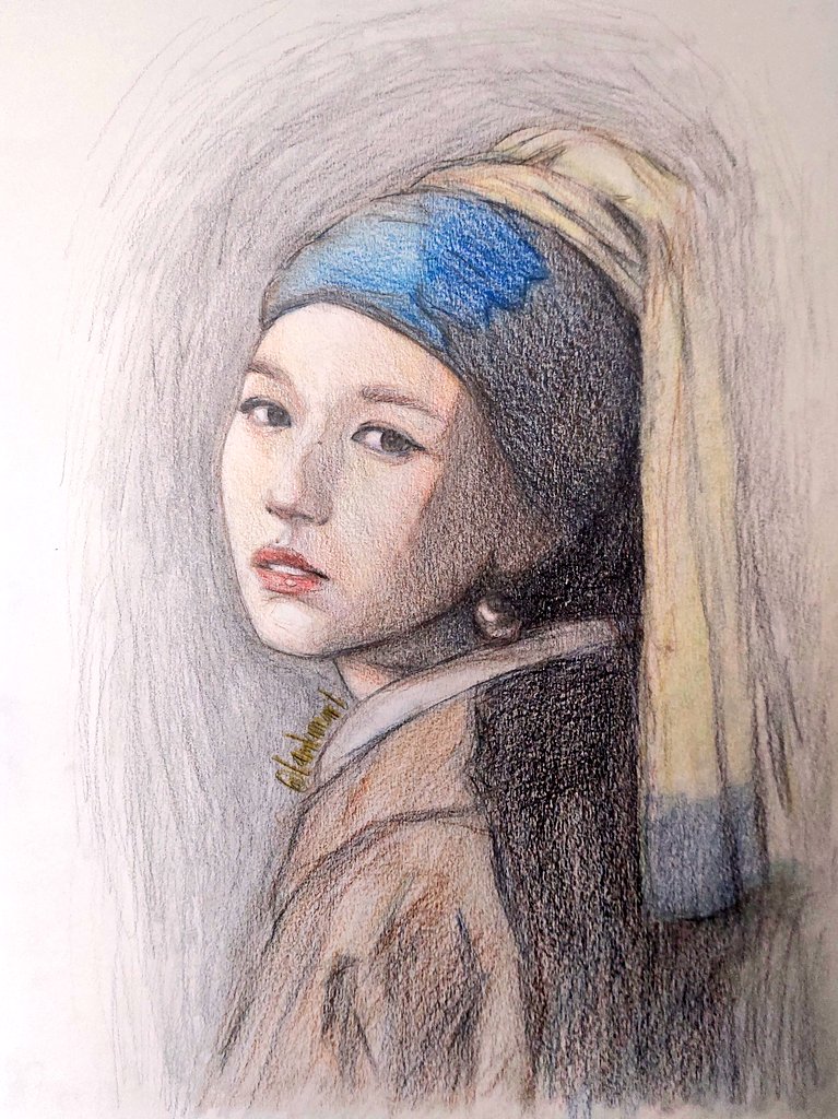 lamlam_art's tweet photo. Second drawing for Mina Day :) Mina With A Pearl Earring #happyminaday #mina #myouimina #twice #art https://t.co/XqlISVbTnX